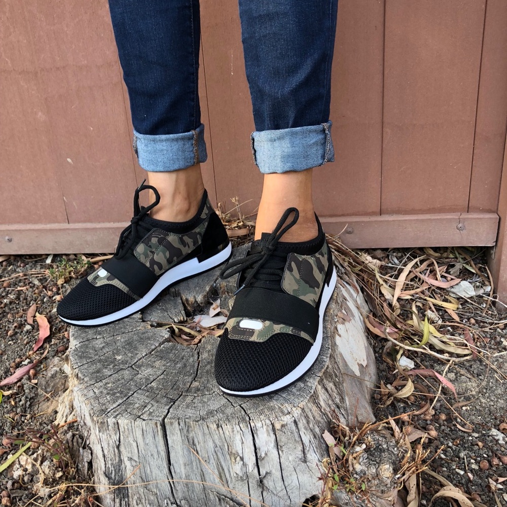 WOMEN CAMOUFLAGE SNEAKERS - Picture 4 of 6